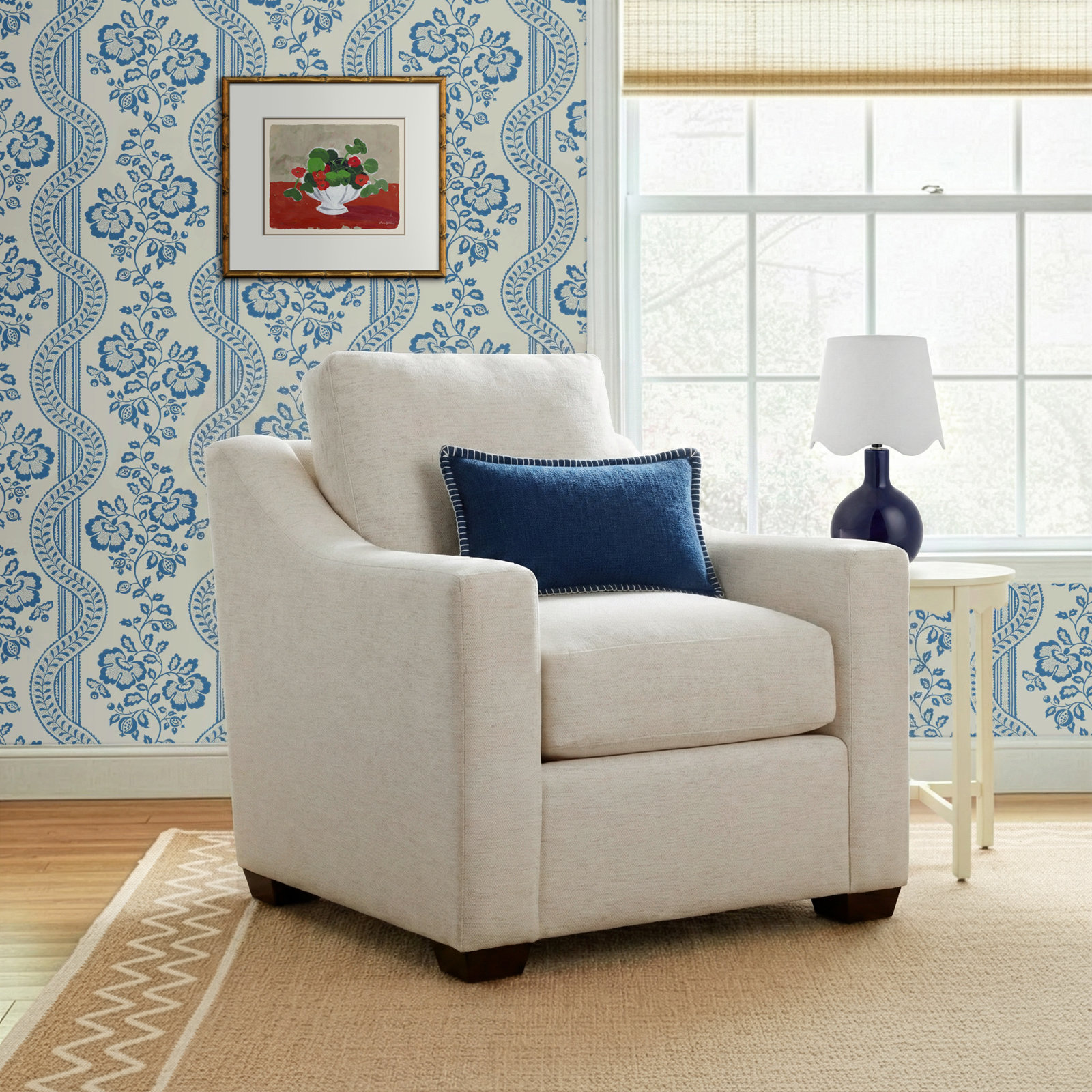 Cranbrook Armchair, Nomad Snow Crypton® Chenille