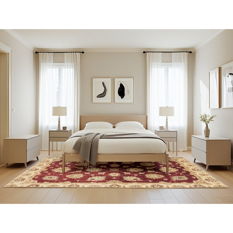 Adalisse Wool Abstract Indoor Rug, Rectangle 5' x 8'