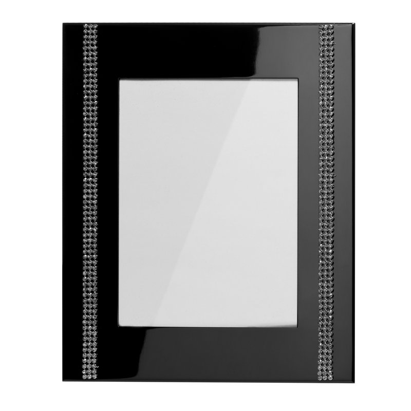 Black Crystal Picture Frame, 4" x 6"