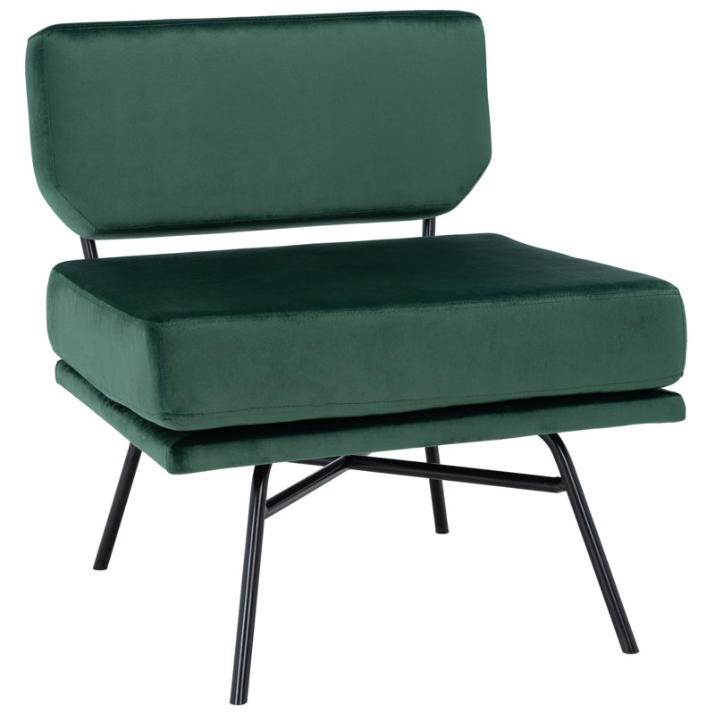 Loughborough Upholstered Slipper Chair, Malachite Green