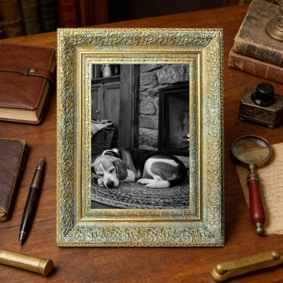Cadre antique élégant en or 3 pièces pour photos et cadeaux de mariage 8 po x 10 po