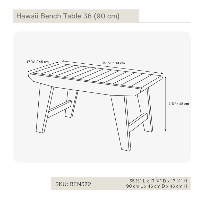 Banc de pique-nique en bois massif Copp