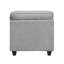 Fauteuil d'appoint contemporain en chenille grise avec coussins réversibles et coussin décoratif-134651248