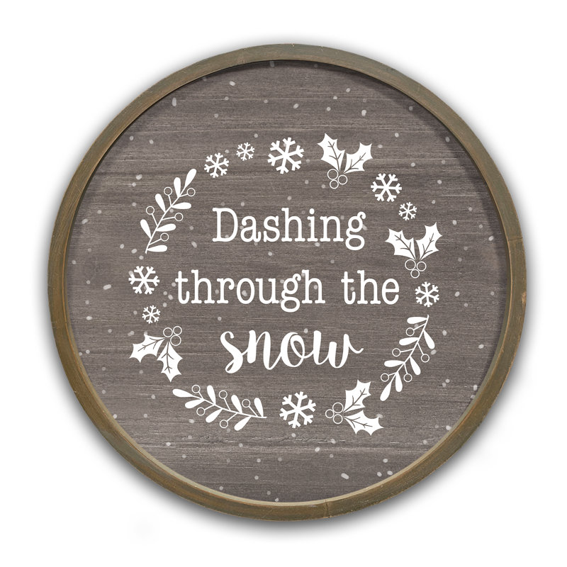 «Dashing Through the Snow», reproduction encadrée