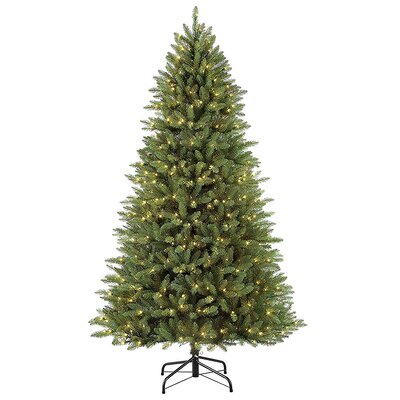 Fraser 90'' H Green Realistic Artificial Fir Christmas Tree with 600 Lights -  The Holiday Aisle®, 0C5C56F808334B288AA9F3BB3E19DCD1