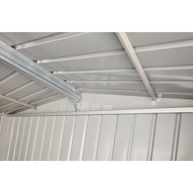 Globel 10 X 15 Apex Green Metal Workshop Garage, Grey