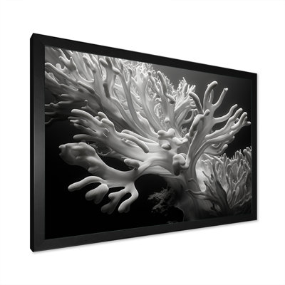 «Black and White Anemoner Color IV», reproduction d'art sur toile
