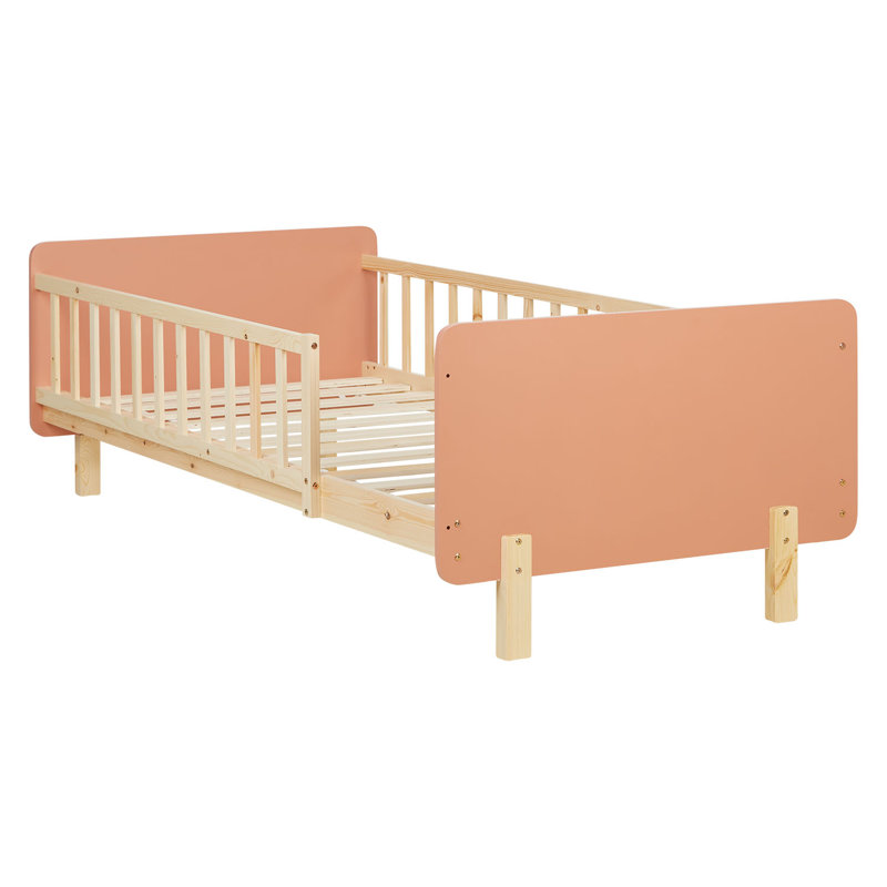 Children'S Bed 90X200 Cm With Slatted Frame, Pink