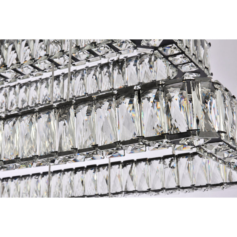 Maart 3 - Light LED Unique/Statement Pendant, 80" H x 42" W x 18" D, Black