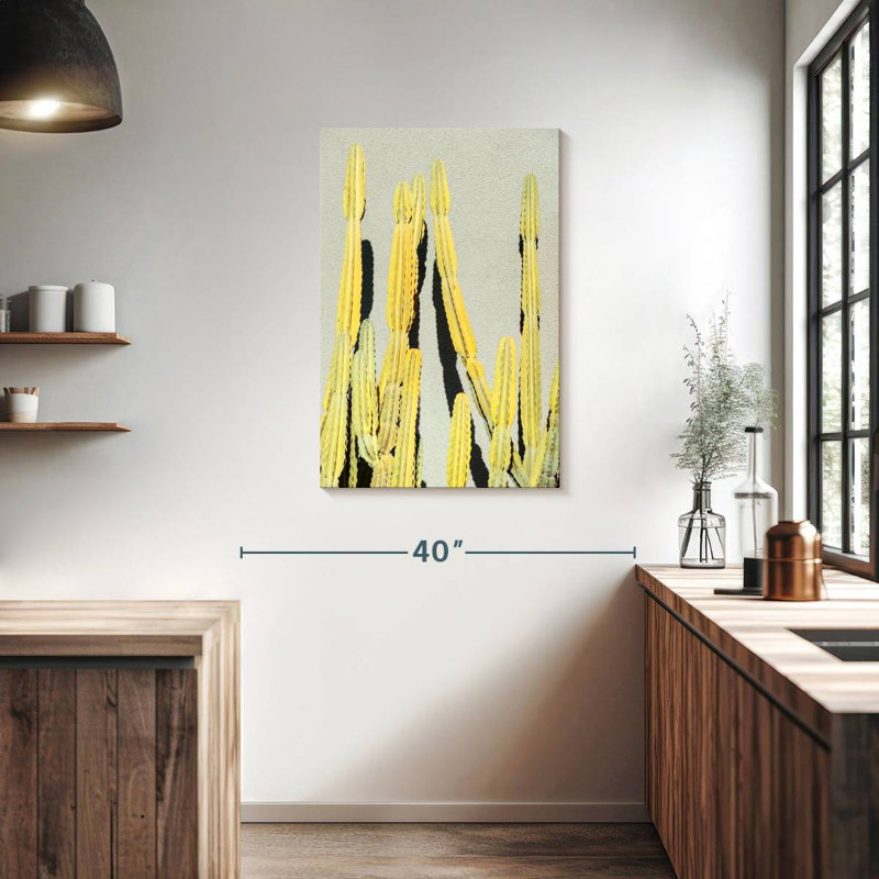 Harnek Yellow Cactus, 36" H x 24" W