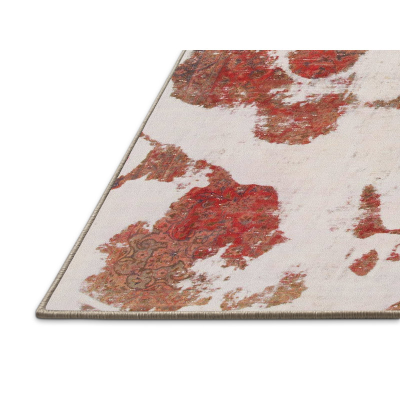 Tapis beige en laine Power Loom, Rectangle 7 pi x 10 pi