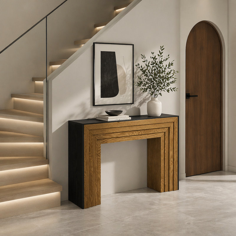 Console 47 po en bois moderne, table d'entrée, table de canapé - Design rustique et contemporain