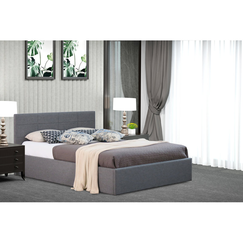 Philippe Upholstered Ottoman Bed, Single (3'), Grey