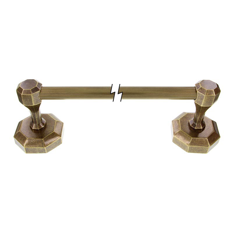 Archimedes Towel Bar, Antique Brass, 2.5" H x 20.5" W x 3.5" D