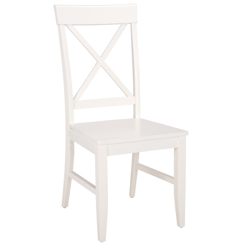 Chaise d'appoint à dossier en X Cierra, Blanc