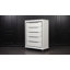Commode 5 tiroirs Mistey en blanc perle