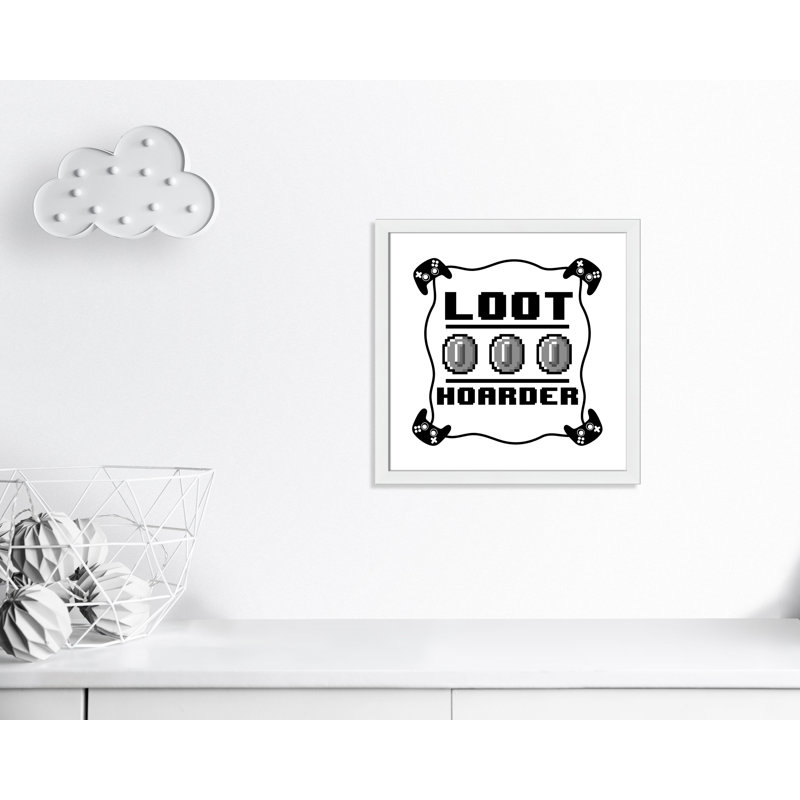 Impression sur papier Loot Hoarder Kids, H 22,5 po x l 22,5 po x P 0,63 po, Cadre blanc
