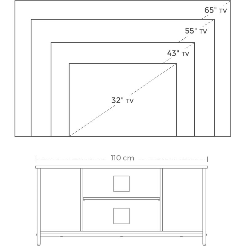 Alizaye TV Stand for TVs up to 48"