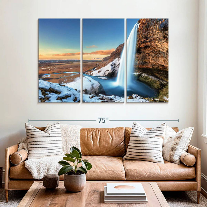 Cascade Alvord Seljalandsfoss, H 42 po x l 65 po
