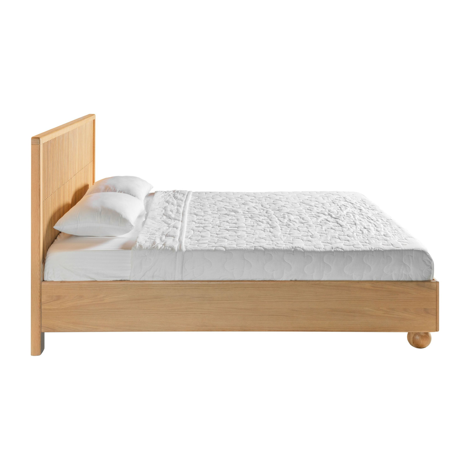 Camila Oak Platform Bed, King