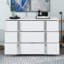 Commode moderne avec poignée en métal, 6 tiroirs-361343987