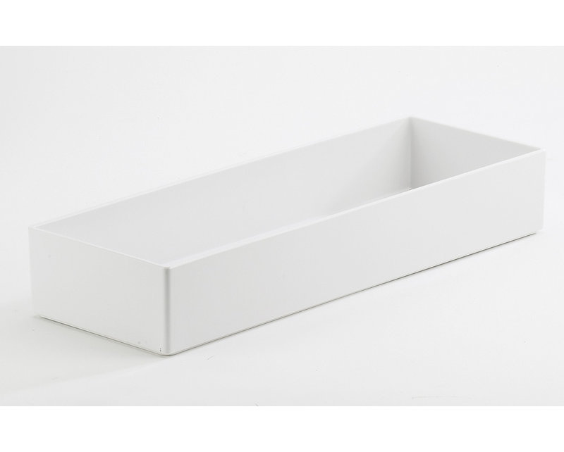 Melamine Box, 3" H x 7" W x 20" D, White Melamine