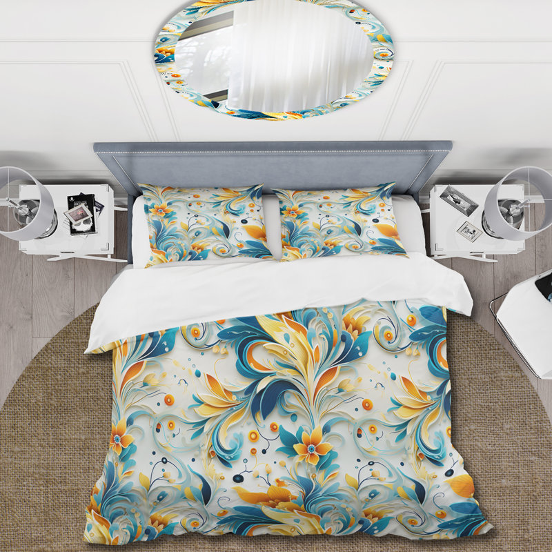 Ensemble de housse de couette à motif cachemire Contemporary Harmony, Housse de couette pour très grand lit et 2 très