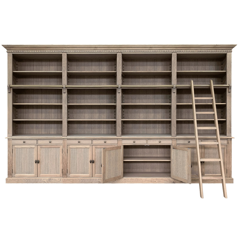 Cregg 240cm H x 400cm W Solid Wood Library Bookcase