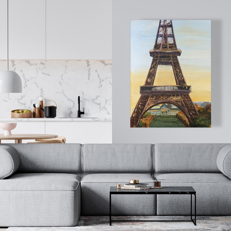 Tour Eiffel par Dawn - Toile d'arbres bleus pour la décoration intérieure