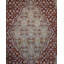 Tapis gris noué à la main de conception unique Chimel