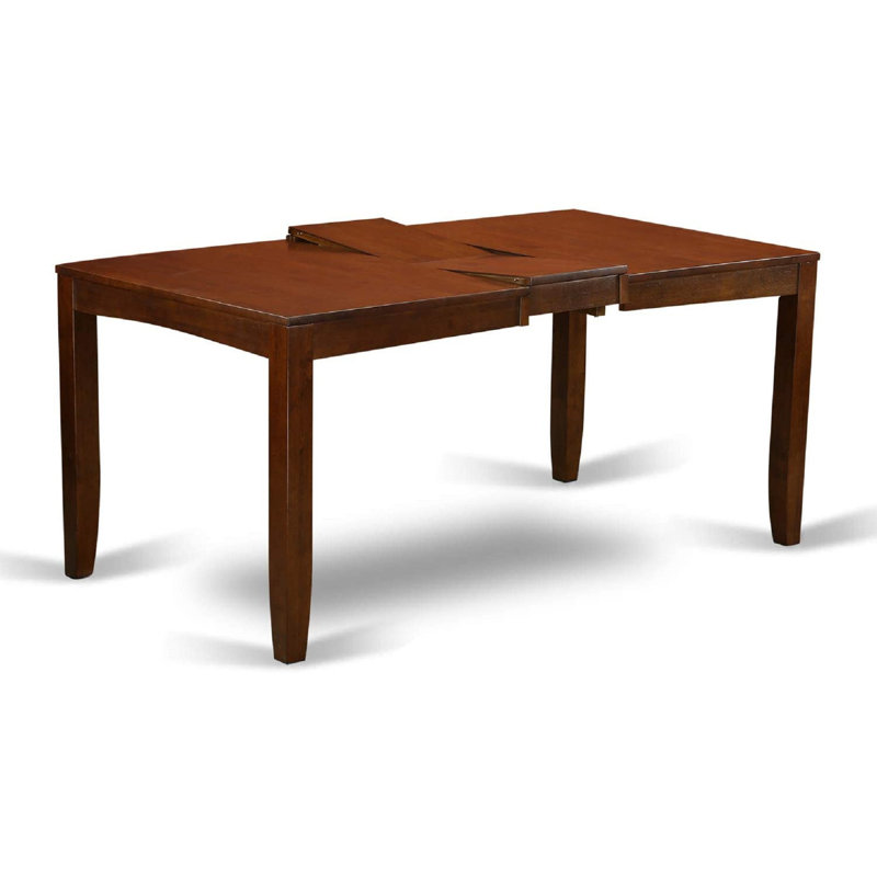 L'ensemble de table de salle à manger 6 pièces contient une table de cuisine rectangulaire avec feuille papillon et 4 chaises de salle à manger avec banc, espresso
