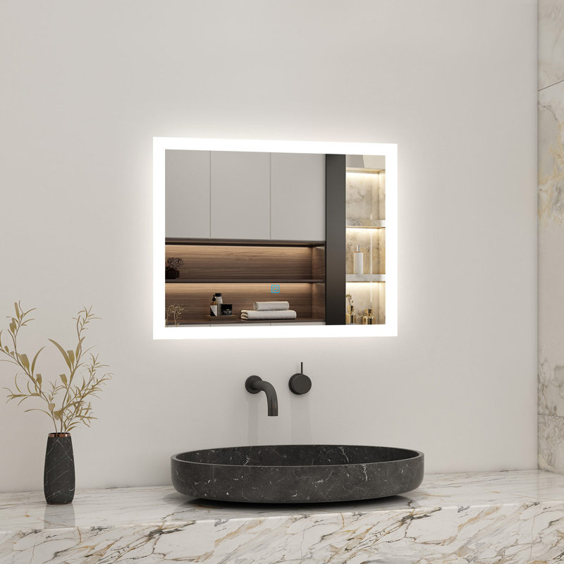 Adreann Rectangle Mirror, 50cm H x 60cm W