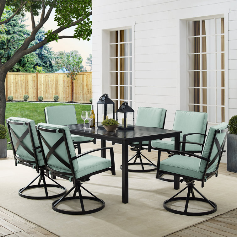 Halles Rectangular 6 - Person 60'' Long Dining Set with Cushions