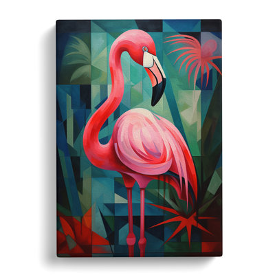 Flamingo Cubism No.2 - No Frame Print