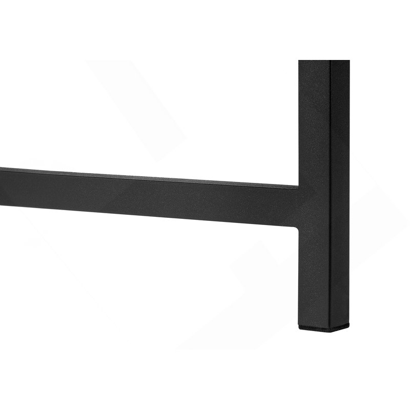 Table d'appoint, console, vestibule, étroit, d'angle, stratifié marbré noir, métal noir, Noir