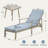 2-Piece Aluminum Patio Chaise Lounge With Side Table And Cushions-1069914625