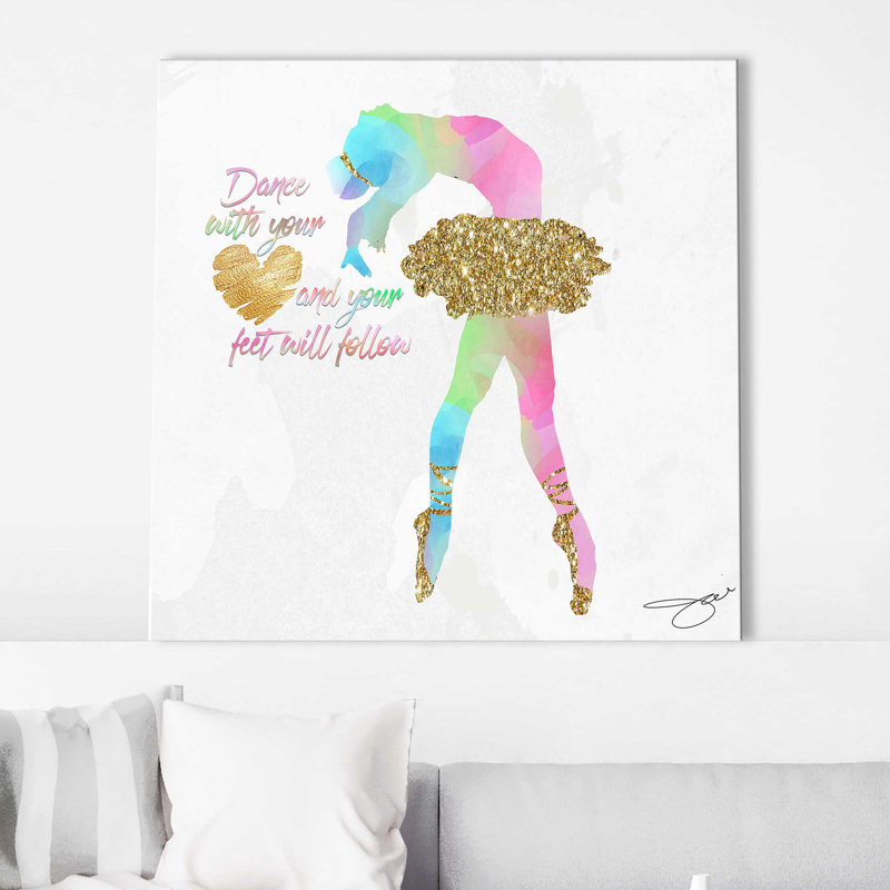 Dancer 2 (Square) par By Jodi - impression, Toile tendue, H 28 po x l 28 po x P 1,5 po