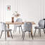 Ensemble de 4 chaises de salle à manger, chaises d'appoint modernes rembourrées en tissu-1320797195
