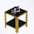 Modern Tempered Glass Top End table with Stainless Steel Frame-2044727240-2044727246