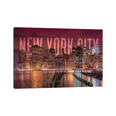 New York City Skyline by Melanie Viola - Wrapped Canvas Print