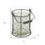 6" Brown Wire Basket and Glass Jar