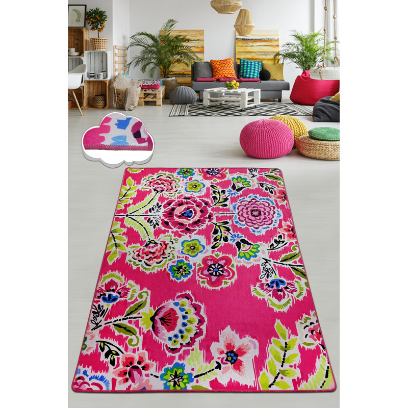 Antibacterial Hall Carpet, 3.3 x 4.9 Feet | 100% Polyester, 0.4 in Pile Height, Non-Slip Felt Dot Underside | Machine Washable, 700 GSM | Perfect for Living Room, Bedroom, and Entryways, Stylish & Functional Design