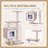 47” Modern Cat Tree Multi-Level Scratching Post With Cube Cave Enclosure