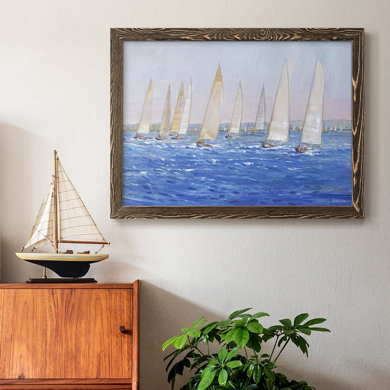 Voile événement I - reproduction de photo sur toile, Cadre noyer, H 26 po x l 38 po x P 1,5 po