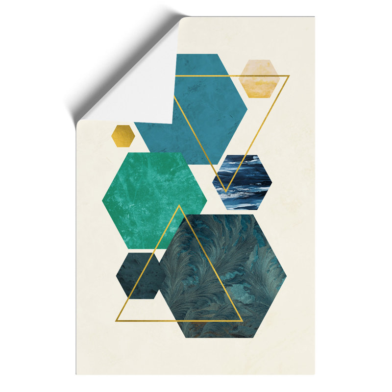 Mopdern Shapes No.1 - Unframed Graphic Art, 84cm H x 59cm W x 0.1cm D