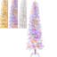 Arbre de Noël 6 pi avec lumières et 571 branches, blanc