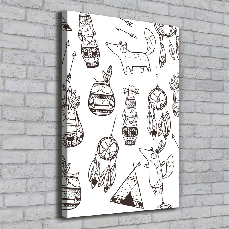 Indian Background - Wrapped Canvas Print