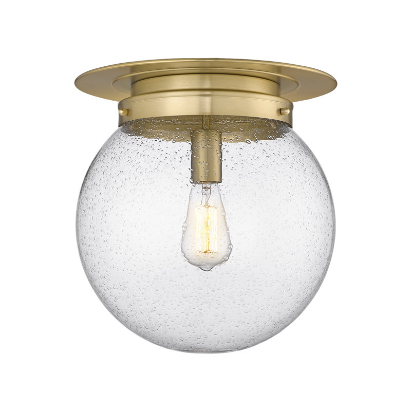 Torreys 1 Light Flush Mount, Laiton héritage, H 14 po x l 13 po x P 13 po