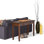 Table de canapé transitionnelle en bois massif l 46 po Artisan avec 2 tiroirs et plateau à bord incliné