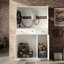 Armoire de rangement de 47,2 po avec crochet de suspension, 3 tiroirs et grande armoire à double porte, organisateur de garage pour station de charge, outils et fournitures